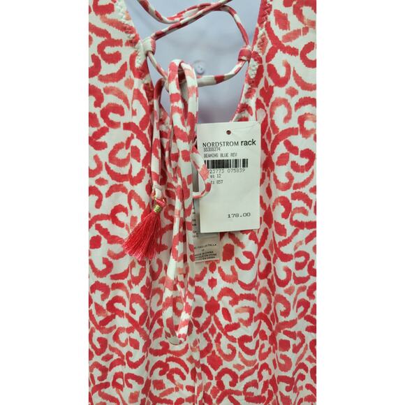 TOMMY BAHAMA Scrolls Reversible Lace Back One-piece In Pink Size 12 - Picture 8 of 14